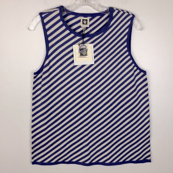 NEW Anne Klein Striped Knit Pullover Top - Picture 3 of 7